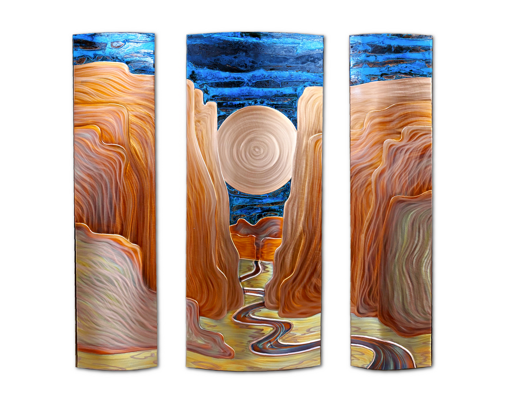 Slot Canyon Patina - Triptych - Gallery Panel