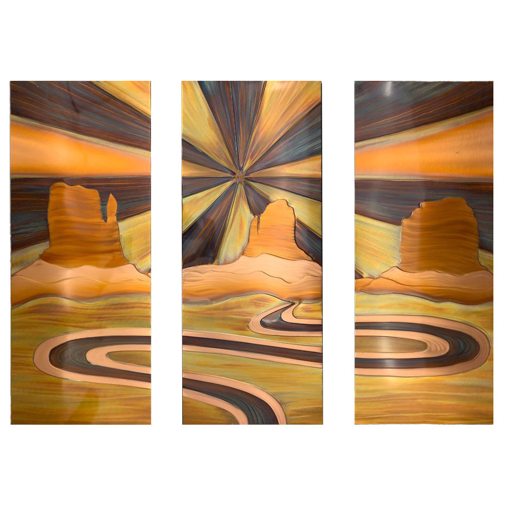 Copper Art – Monument Valley – Triptych – Studio G7