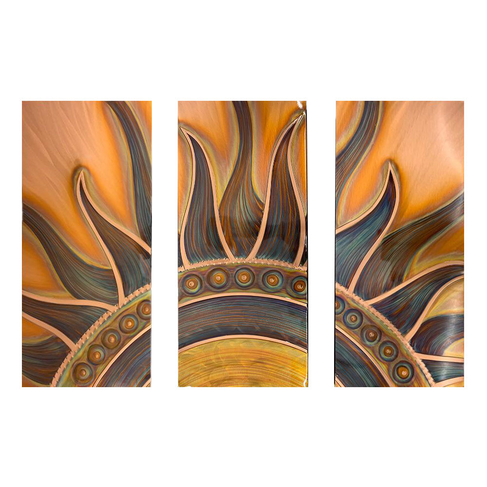 Copper Art – Sun – Triptych – Studio G7