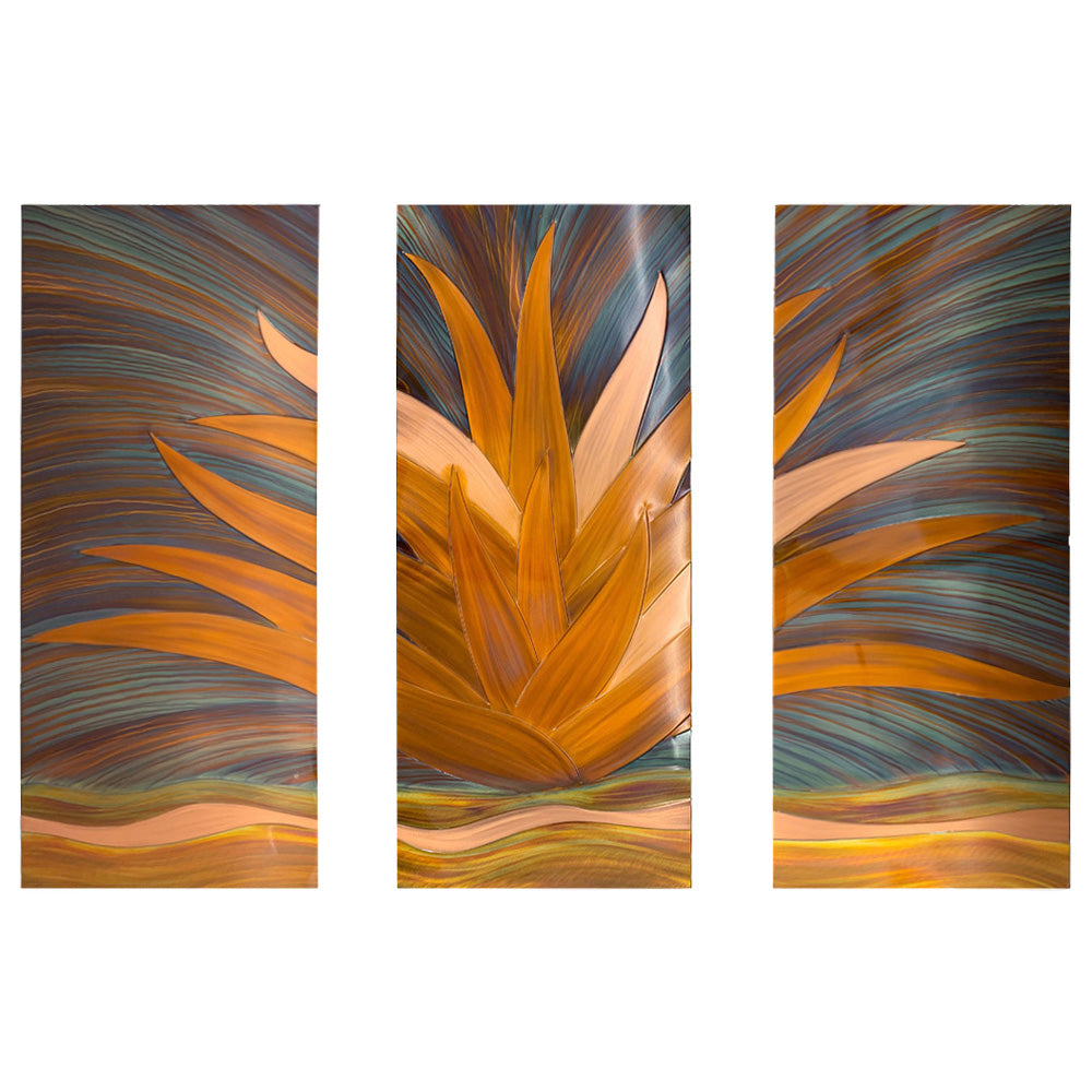 Copper Art – Agave – Triptych – Studio G7