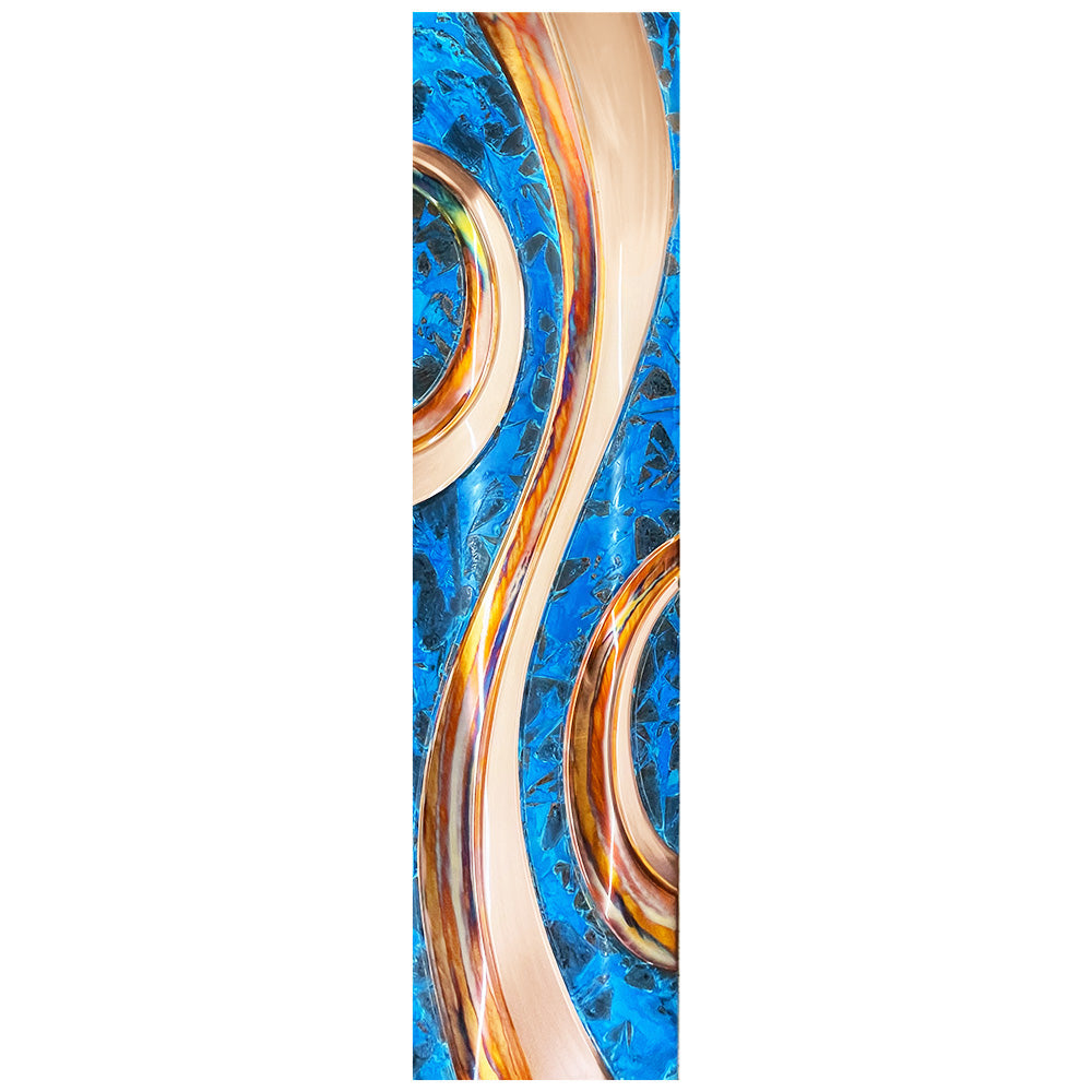 Swoops & Curves (Blue) - Gallery Panel
